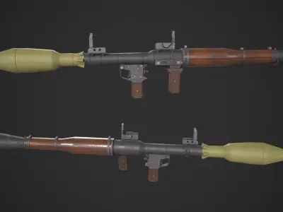 RPG-7 Grenade Launcher Low-poly 3D model