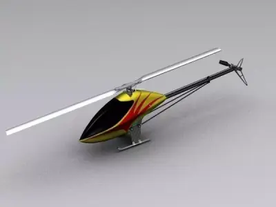 Low-poly Helicopter RC model Low-poly 3D model