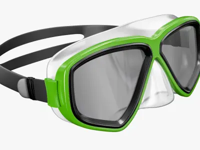 Scuba Mask PBR Low-poly 3D model