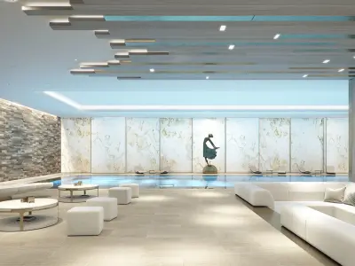 Set 1 - VRay C4D - 4 x Interior Scenes 3D Model Collection