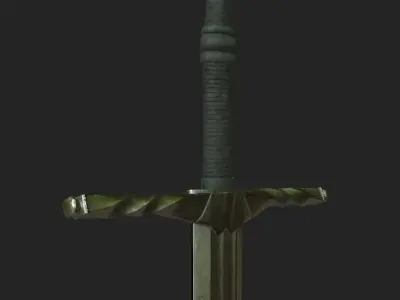Witcher-Style Sword Low-poly 3D model