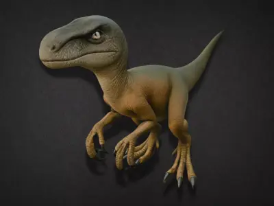 Realistic Velociraptor Model 3D model