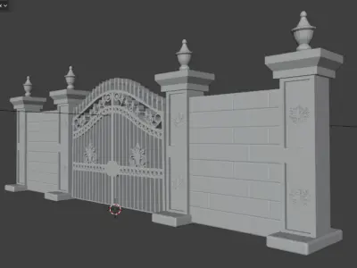 Classic Iron Gate with Ornamental Details 3D print model