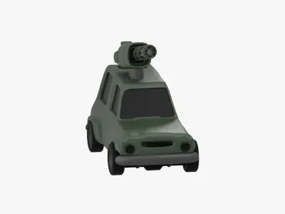 Military Car 3D Illustration 3D model
