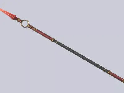 Fire spear Low-poly 3D model purchase