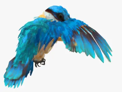 Bird Animation Low-poly 3D model