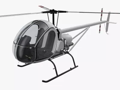 Helicopter AK1-3 Sanka Low-poly 3D model