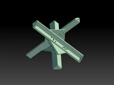 Hedgehog Anti Tank 3D print model