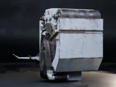 Battleship Turret Interior Low-poly 3D model