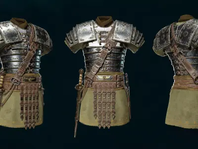 Roman Armor and Weapon Update Low-poly 3D model Low-poly 3D model