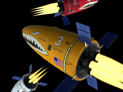 SciFi Drone Kill Spacecraft Vehicles 3D model