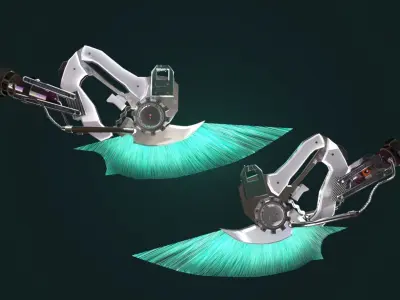 cyber daggers Low-poly 3D model