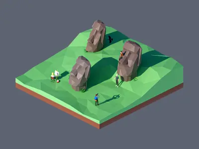land 90A Low-poly 3D model