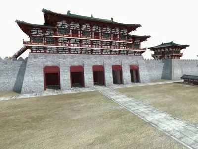 Ancient Chinese city 3D model