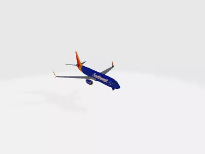 Boeing 737 Max Southwest Livery Free 3D model