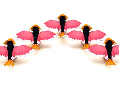 Spearow Model group of birds 3D model