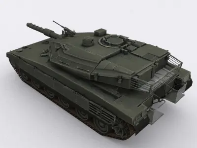Merkava Tank Low-poly 3D model