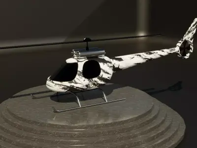 Helicopter Low Poly -ready-to-use Low-poly 3D model