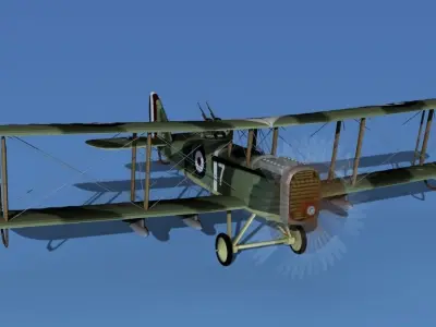 Airco DH-4 V02 Bomber RAF 3D model
