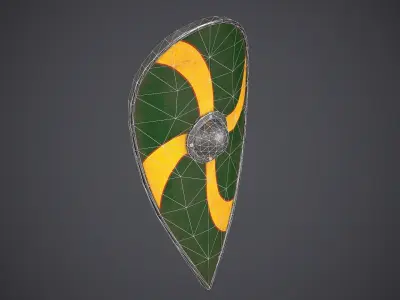 Shield Kite Low-poly 3D model