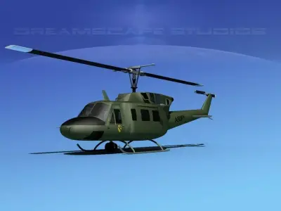 Bell UH-1N Army 1st Cav 3D model
