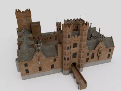 Oxburgh Hall Medieval Castle 3D model