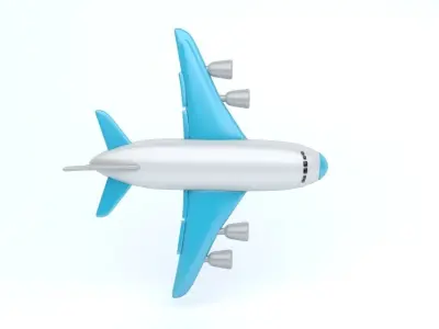 ICON AIRPLANE Low-poly 3D model