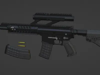 low-poly Steyr STM556 Free low-poly 3D model