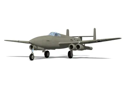 Heinkel He 280 V1 with Argus 3D model