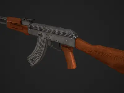 AK 47 Low Poly Low-poly 3D model