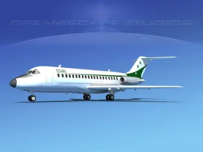Douglas DC-9-15 Ozark 3D model