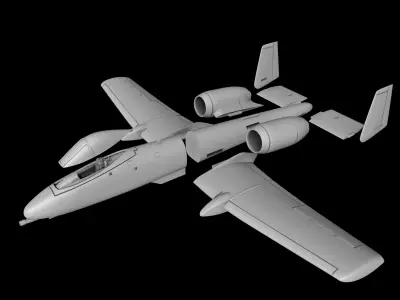 A10-A THUNDERBOLT-II Scale 1-72 Ready to Print STL FILES 3D print model