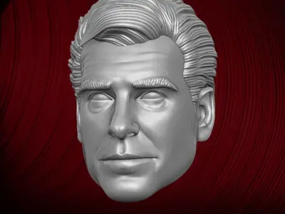 Pierce Brosnan James Bond 3D printable for action figures 3D print model