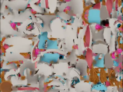 Cheerful Easter Bunny 3D Model - Cute Holiday Character Low-poly 3D model