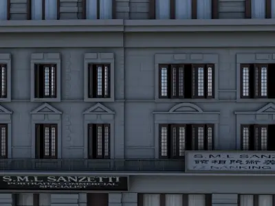 Old Shanghai delicate and rich library of details 3D model