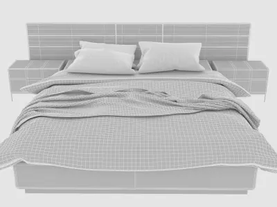 Minimalist Bed Free 3D model