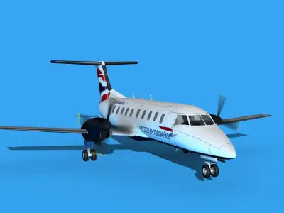 Embraer EMB120 British Airways 3D model