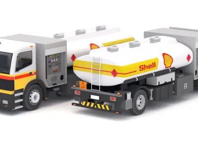 Fueler Aircraft Shell Low-poly 3D model