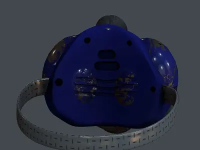 Gas mask helmet 3d model scifi Low-poly Low-poly 3D model