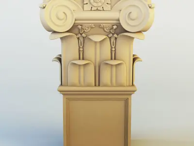 Column capital 3D model