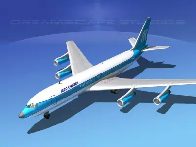 Boeing 707 Aero Charter 3D model