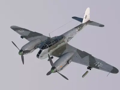 Me-410A1 luftwaffe bf fighter 3D model