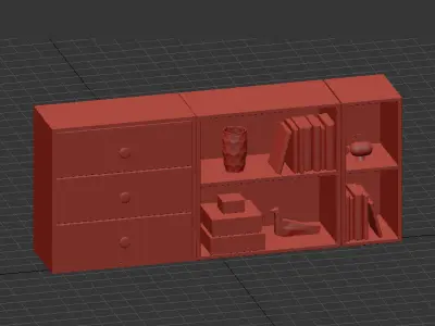 Flexa Popsicle Chest Cherry 3D model