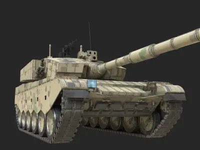 4 coatings of PLA Army ZTZ99A ZTZ-99A Main Battle Tank MBT Low-poly 3D model