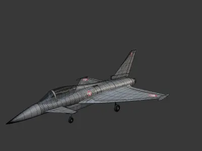 eurofighter typhoon - Austrian Airforce Low-poly 3D model