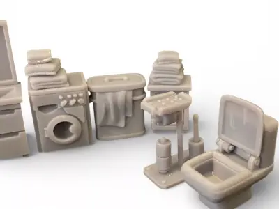 Modern Bathroom 3D print model