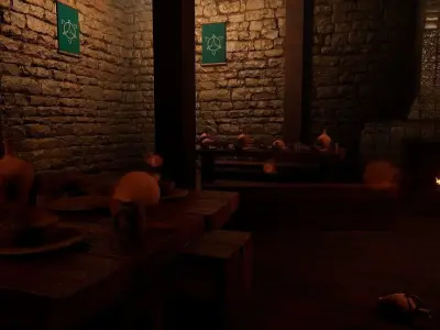 Medieval Tavern - UE4 Low-poly 3D model