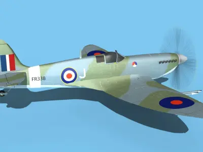 Supermarine Spitfire MK XII V02 3D model