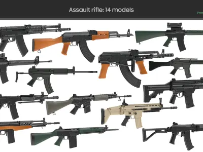 100 Firearms High-Poly Collection Vol 1 3D model