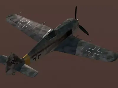 Focke Fulf FW-190 Low-poly 3D model